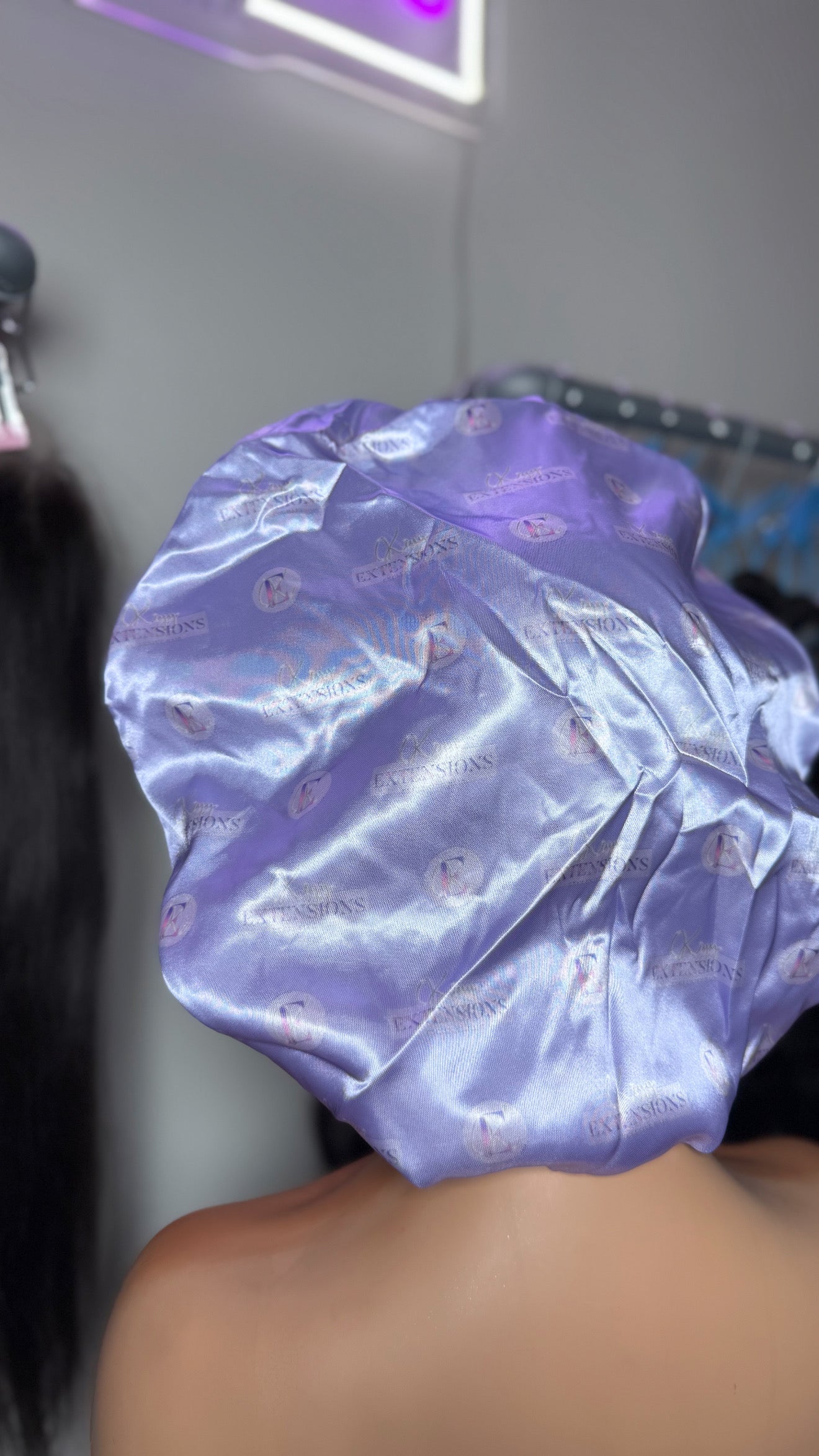 Satin Reversible Monogram Bonnet